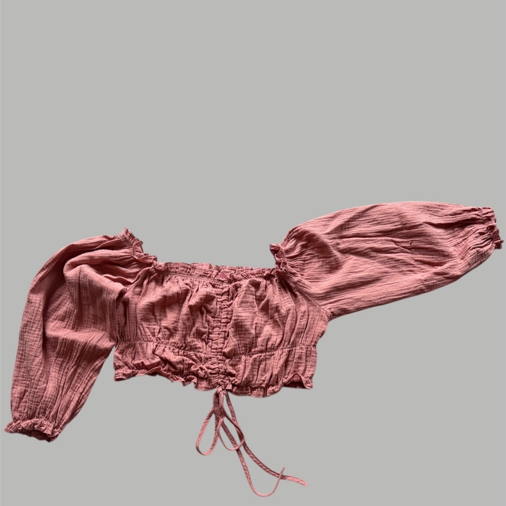 Women's Pink Off-Shoulder Top